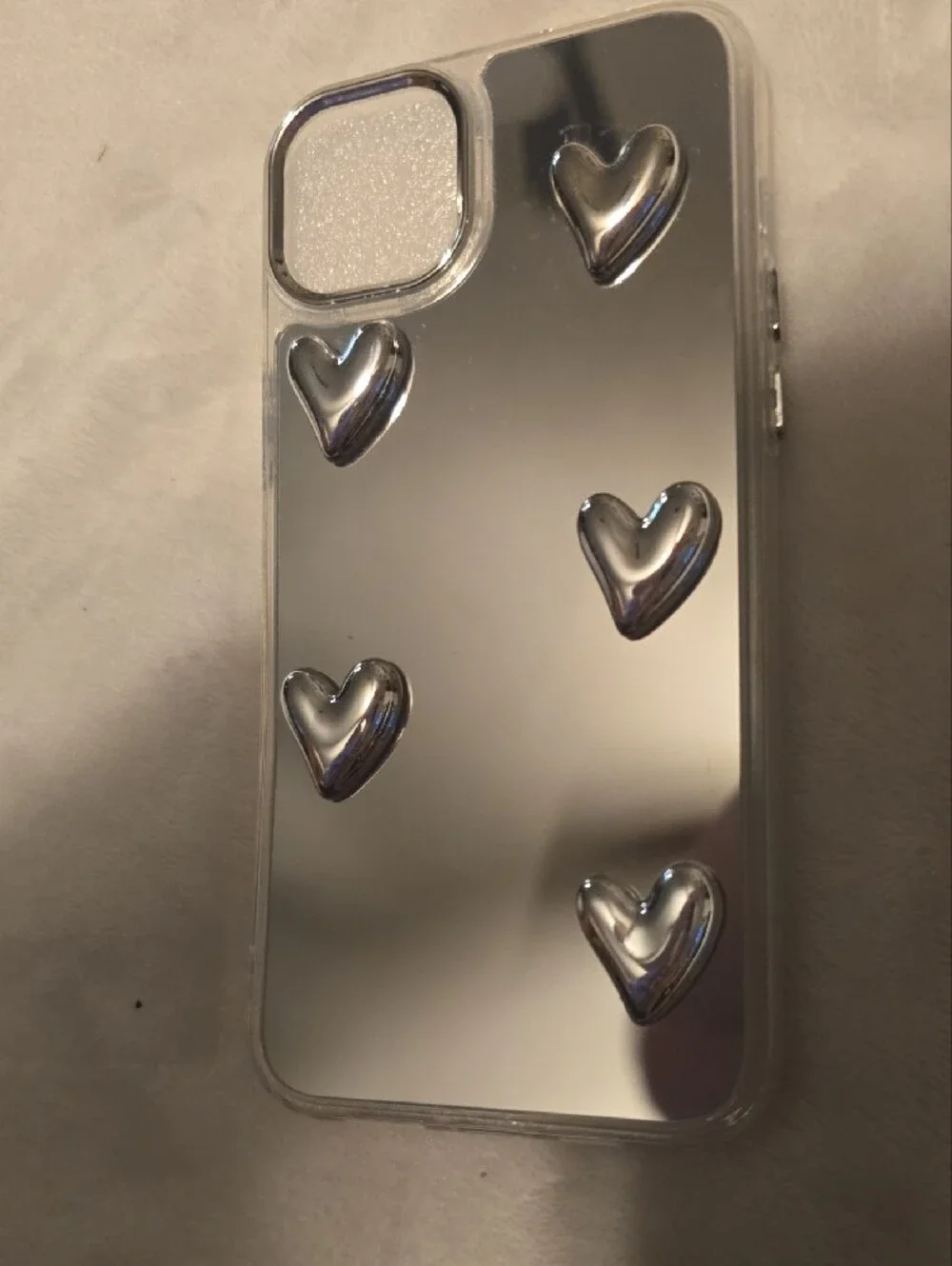 Cose NWT Mirror Heart iPhone 14 Plus Case - Silver Accent